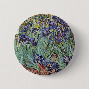 Badge Rond 5 Cm Van Gogh Irises Peinture impressionniste