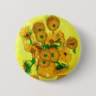 Badge Rond 5 Cm Van Gogh Sunflowers