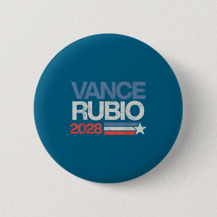 Badge Rond 5 Cm Vance Rubio 2028 Président Jd Vance Marco Rubio Ét