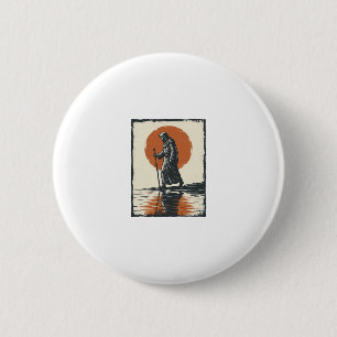 Badge Rond 5 Cm Vecteur de réflexion de silhouette de marche au co