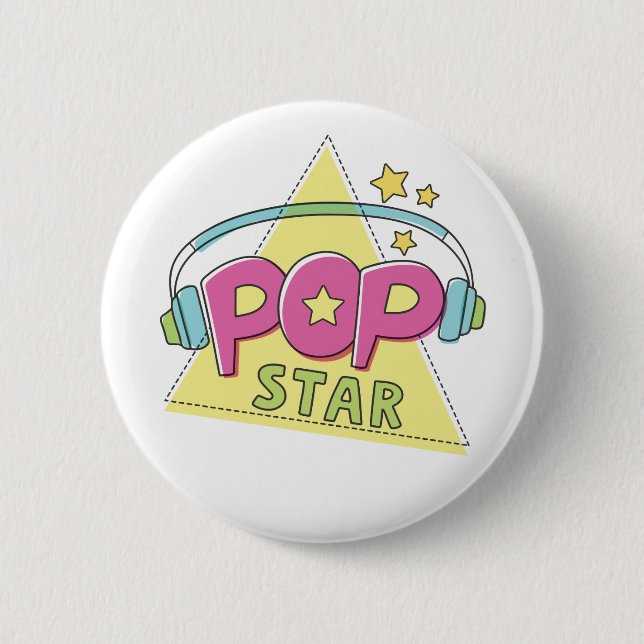 Badge Rond 5 Cm Vedette de pop (Devant)