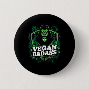 Badge Rond 5 Cm Vegan Mal Fitness Gorilla Bodybuilding Beast