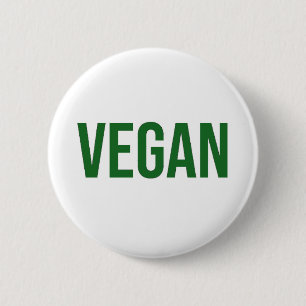 Badge Rond 5 Cm Végétalien - droits des animaux