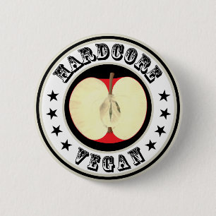 Badge Rond 5 Cm Végétalien inconditionnel