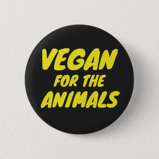 Badge Rond 5 Cm Végétalien pour l'insigne d'animaux