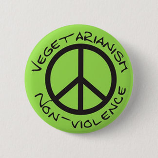 Badge Rond 5 Cm vegetarianism non-violence