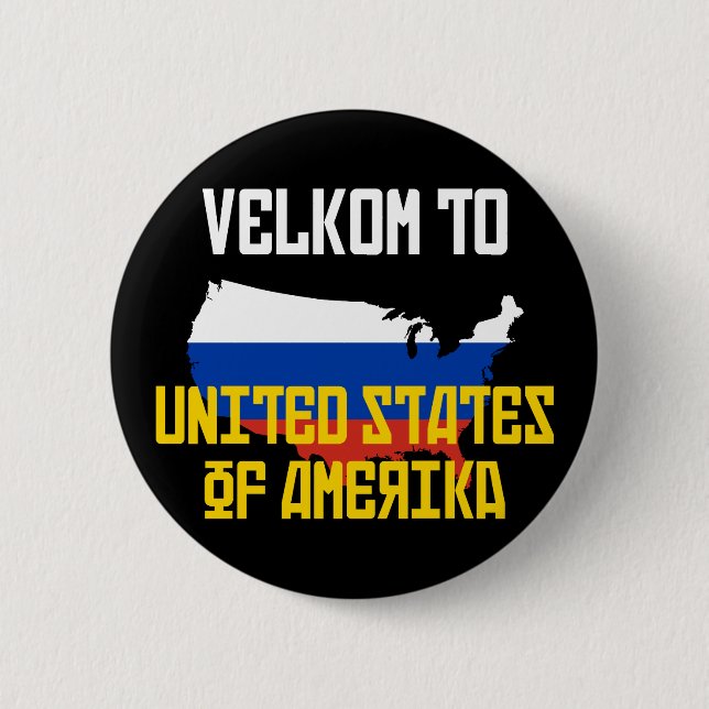 Badge Rond 5 Cm Velkom vers Amerika (Devant)