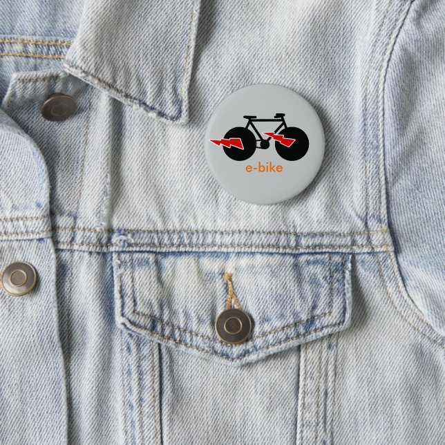 Badge Rond 5 Cm vélo électrique e-bike (En situation)