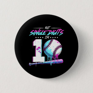 Badge Rond 5 Cm Vendre 10 Ans Anniversaire Double Chiffres 10 Anni