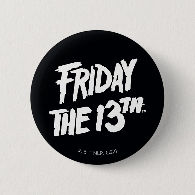 Badge Rond 5 Cm Vendredi 13 | Logo empilé peint (Devant)