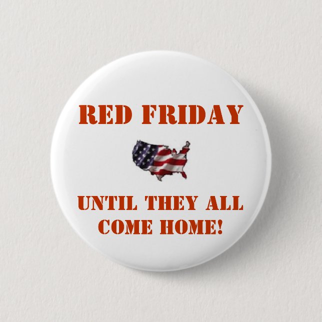 Badge Rond 5 Cm Vendredi rouge - rouge (Devant)