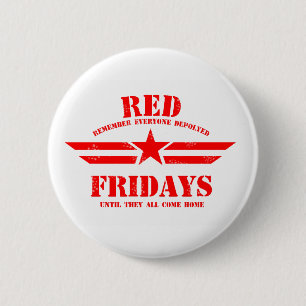 Badge Rond 5 Cm Vendredi ROUGE se rappelle chacun déployé