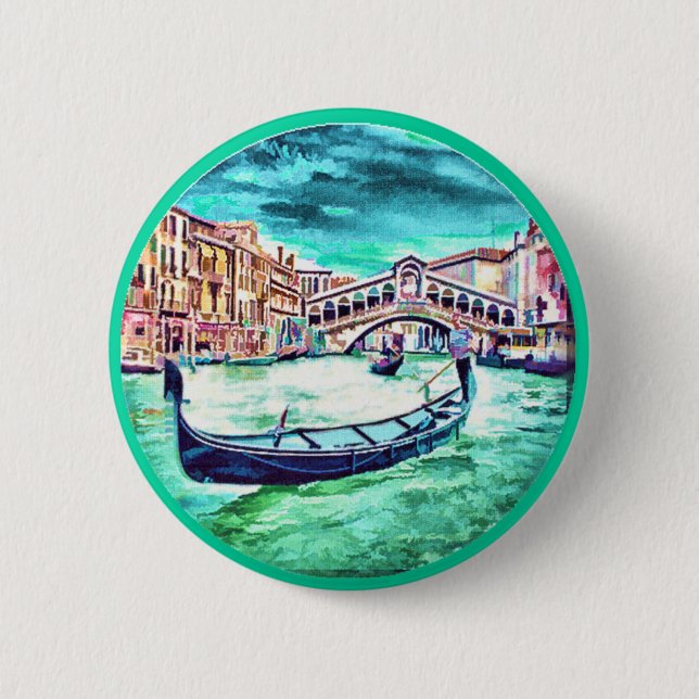 Badge Rond 5 Cm Venezia, Italie (Devant)