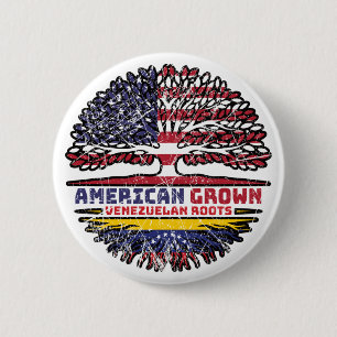 Badge Rond 5 Cm Venezuela Vénézuélien États-Unis États-Unis