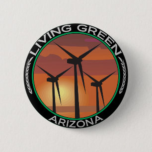 Badge Rond 5 Cm Vent vert Arizona
