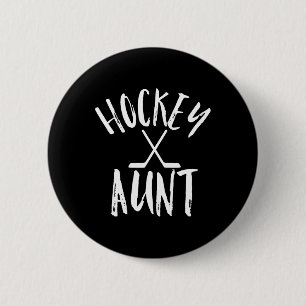 Badge Rond 5 Cm Ventilateur sportif de la Tante de hockey Cheval c