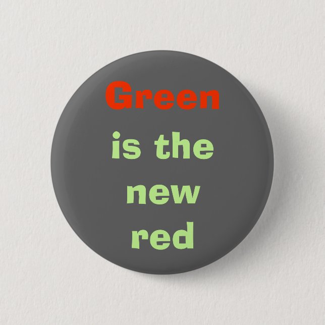 Badge Rond 5 Cm Verdissez, êtes le nouveau rouge (Devant)