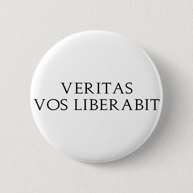 Badge Rond 5 Cm Veritas Vos Liberabit (Devant)
