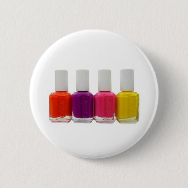 Badge Rond 5 Cm Vernis à ongles au néon (Devant)
