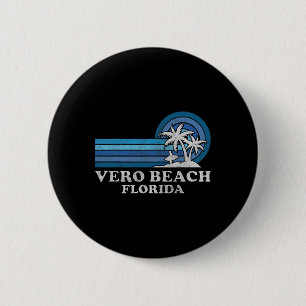 Badge Rond 5 Cm Vero Beach Floride Famille Vacances été Vintage