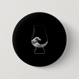 Badge Rond 5 Cm Verre de Kanagawa