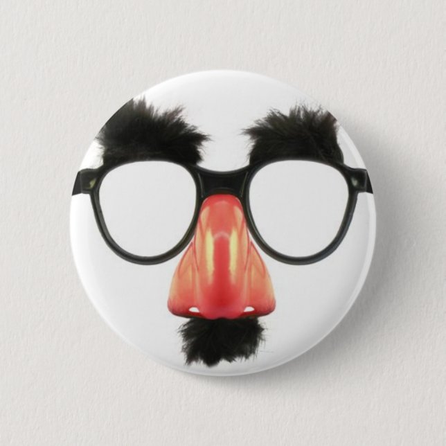 Badge Rond 5 Cm Verres drôles de plaisanterie (Devant)