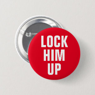 Badge Rond 5 Cm "Verrouillez-le" Empêcher Trump