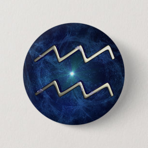 Badge Rond 5 Cm Verseau