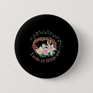 Badge Rond 5 Cm Verset biblique Foi chrétienne Église chrétienne J