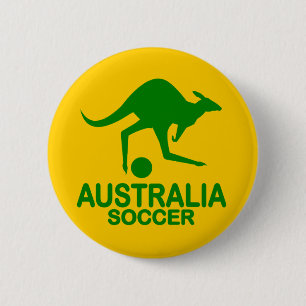 Badge Rond 5 Cm Vert australien du football