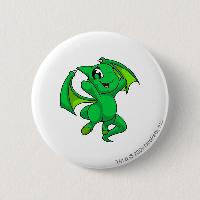 Badge Rond 5 Cm Vert de Shoyru (Devant)