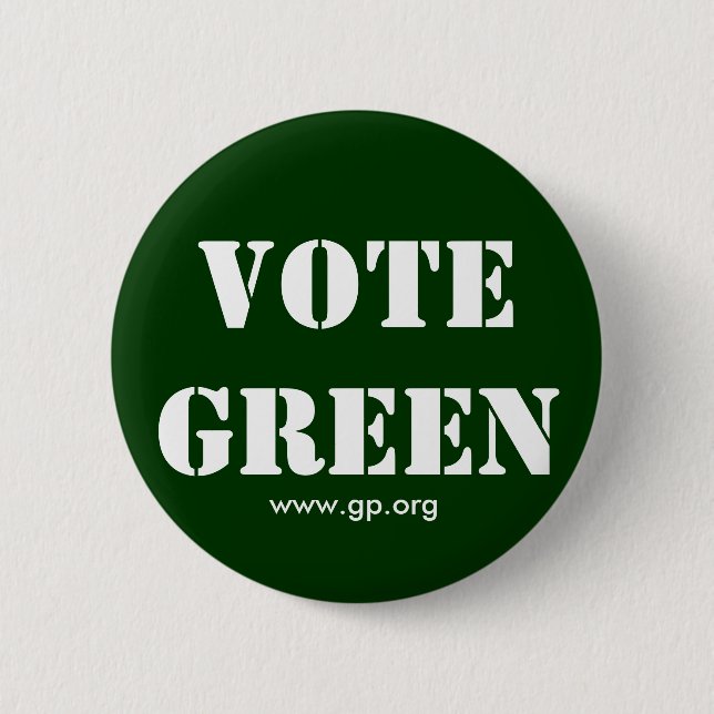BADGE ROND 5 CM VERT DE VOTE (Devant)