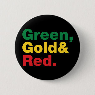 Badge Rond 5 Cm Vert, or et rouge