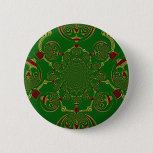 Badge Rond 5 Cm Vert vintage