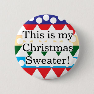 Badge Rond 5 Cm Veste de Noël pull moche sweat de Noël