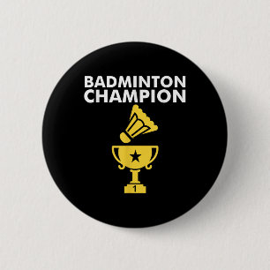 Badge Rond 5 Cm Vêtements de badminton champion Birdie