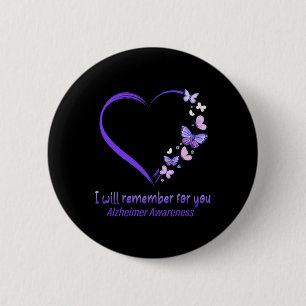 Badge Rond 5 Cm Vêtements de sensibilisation à Alzheimerheimer pou