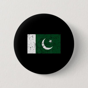 Badge Rond 5 Cm Vêtements Rétro Grunge Drapeau Pakistan Souvenirs