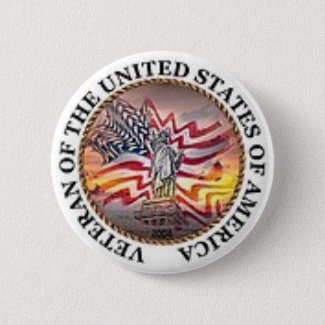 Badge Rond 5 Cm Vétéran (Devant)