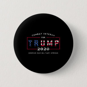 Badge Rond 5 Cm Vétéran Pour Trump 2020&# ; - Garder Notre Force M