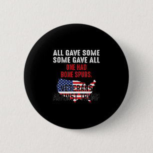 Badge Rond 5 Cm Vétérans anti-Trump contre Trump