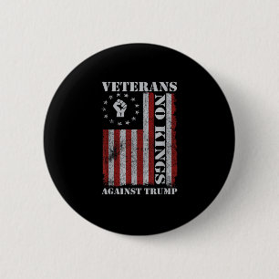 Badge Rond 5 Cm Vétérans Militaires Protestent Drapeau Patriotique