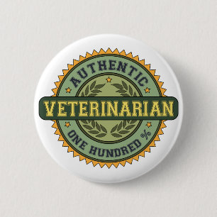 Badge Rond 5 Cm Vétérinaire authentique