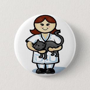 Badge Rond 5 Cm Vétérinaire de bouton