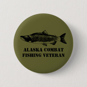 Badge Rond 5 Cm Vétérinaire de la pêche de combat de l'Alaska