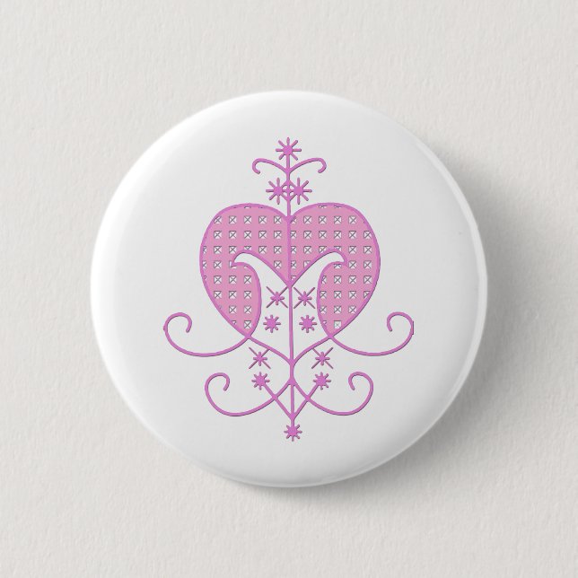 Badge Rond 5 Cm Veve pour Erzulie Freda (Devant)