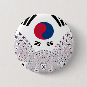 Badge Rond 5 Cm Vibes coréennes : Un message de paix