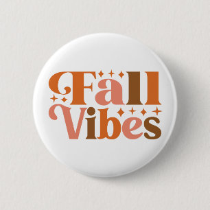 Badge Rond 5 Cm Vibes d'automne