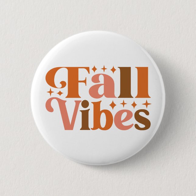 Badge Rond 5 Cm Vibes d'automne (Devant)