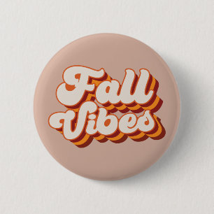 Badge Rond 5 Cm Vibes d'automne rétro